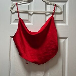 South Moon Under A Love Like You Red Cowl Neck Camisole Top